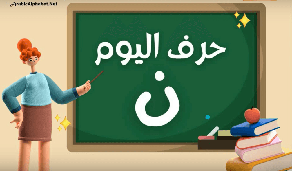 Learn Arabic Alphabets: How to write and pronounce the Arabic letter ن ...